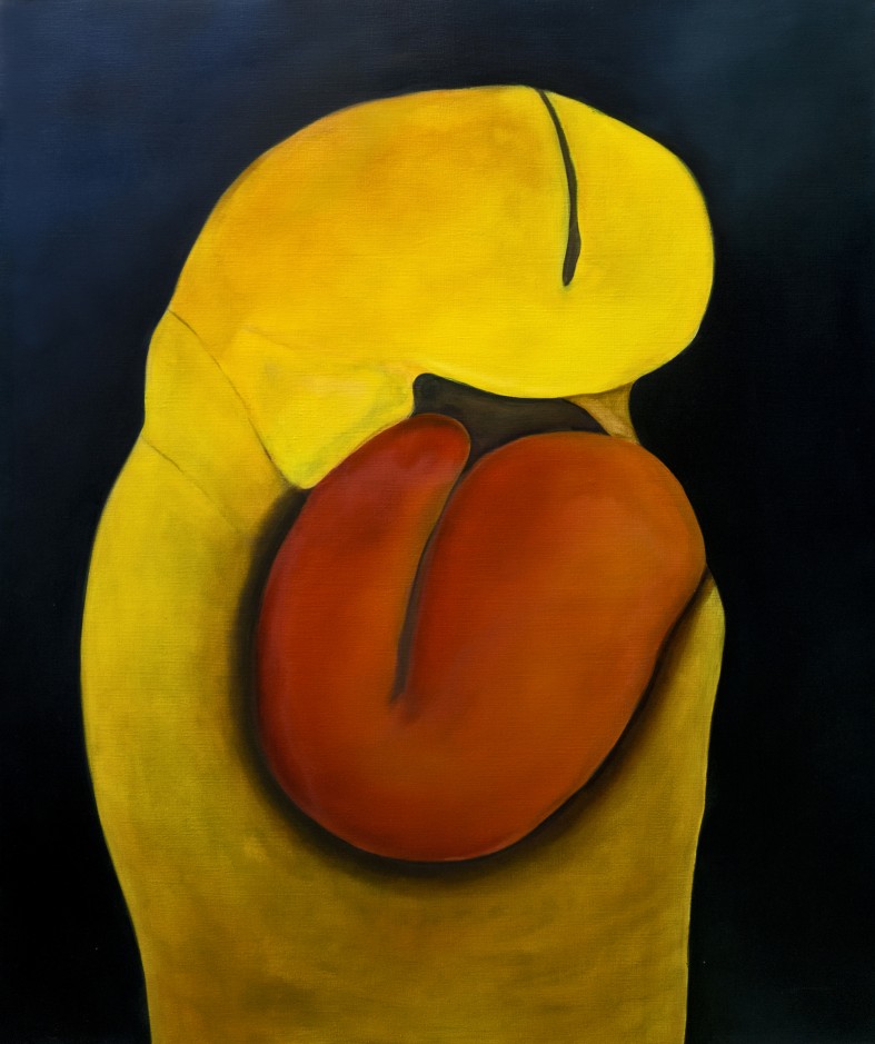 Heartbeat, 126 cm x 105 cm, tempera and oil colour on canvas, 2017